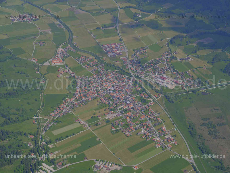 Luftaufnahme Unterammergau in Unterammergau | Oberbayern, Bayern