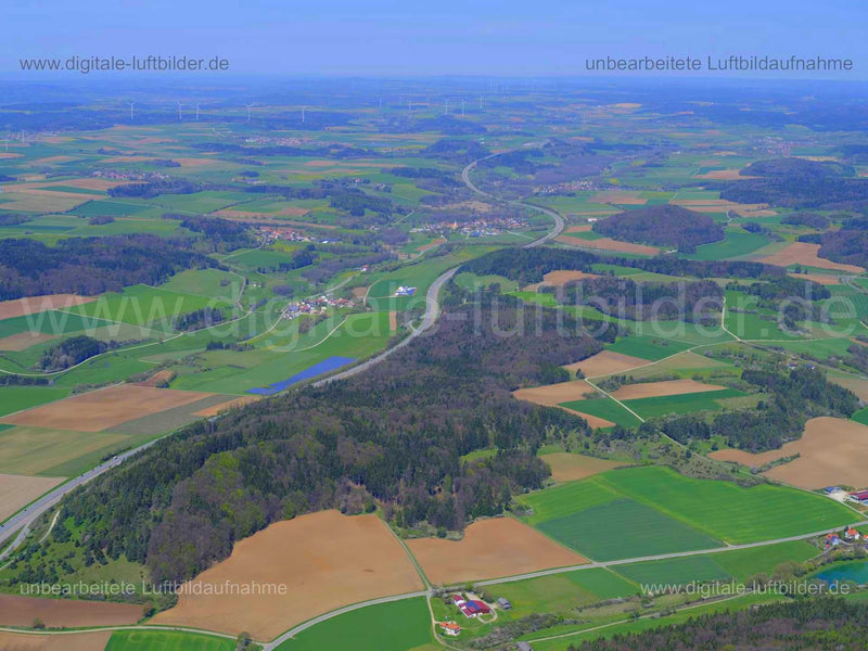 Luftaufnahme Autobahn A6 bei Velburg in Velburg | Oberpfalz, Bayern
