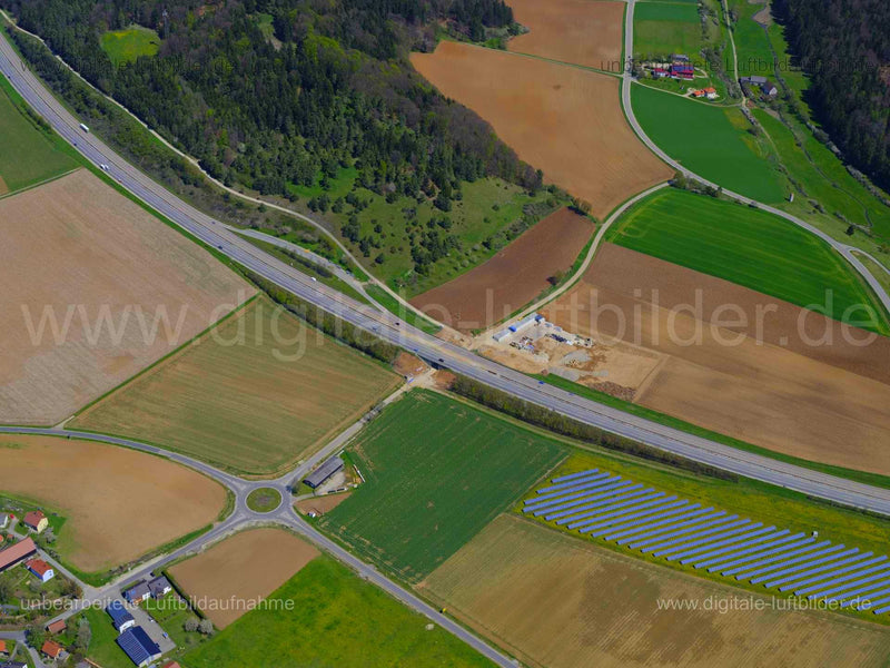 Luftaufnahme Autobahn A6 bei Velburg in Velburg | Oberpfalz, Bayern