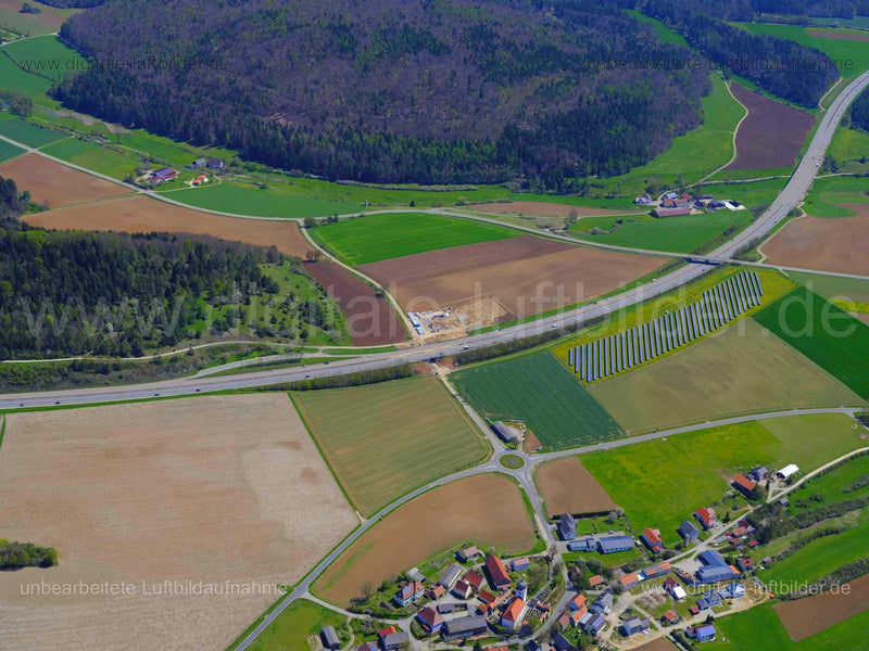 Luftaufnahme Autobahn A6 bei Velburg in Velburg | Oberpfalz, Bayern