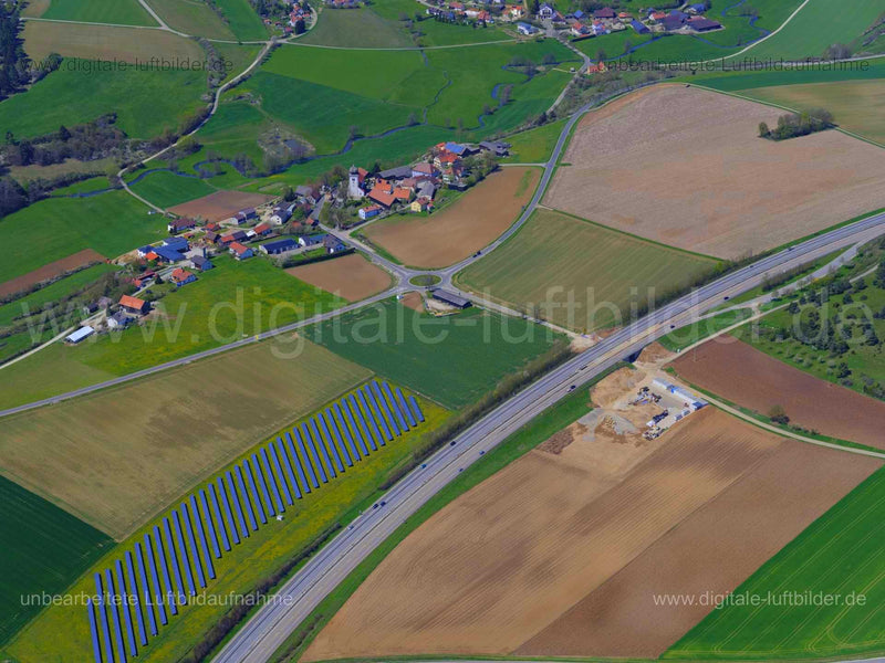 Luftaufnahme Autobahn A6 bei Velburg in Velburg | Oberpfalz, Bayern
