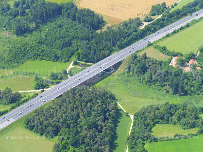 Luftaufnahme Autobahnbrücke Frauenbach in Velburg | Oberpfalz, Bayern