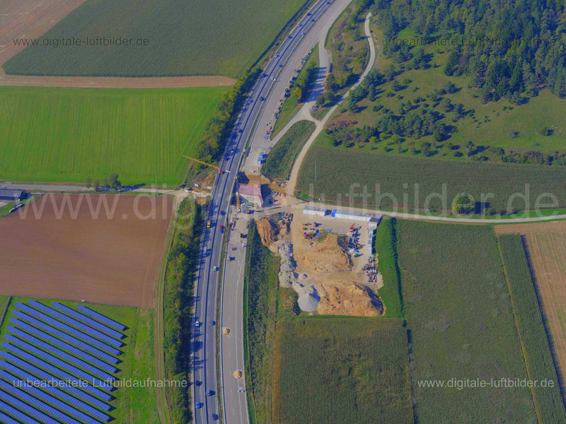 Luftaufnahme Baustelle Autobahn A6 bei Velburg in Velburg | Oberpfalz, Bayern