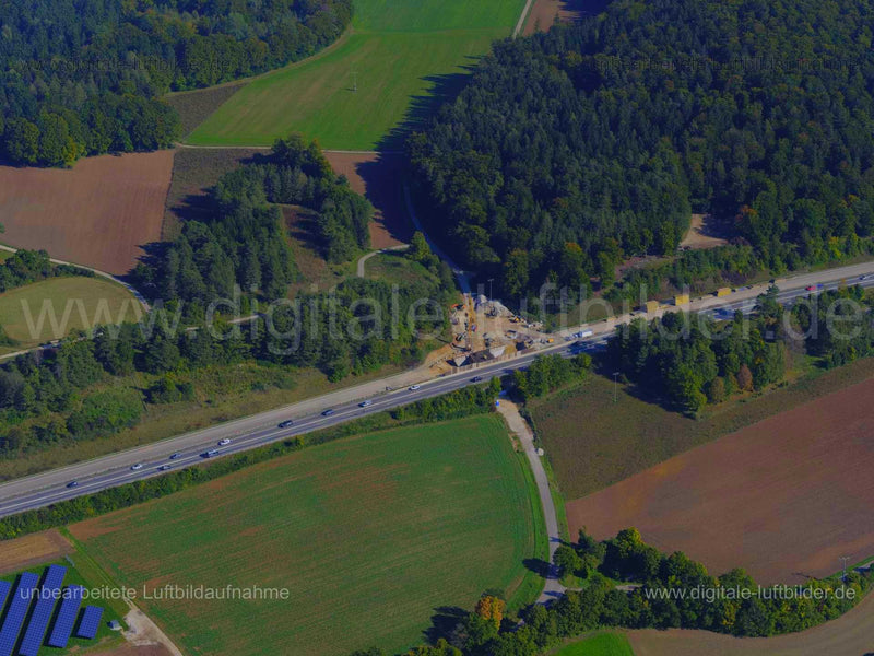 Luftaufnahme Baustelle Autobahn A6 bei Velburg in Velburg | Oberpfalz, Bayern