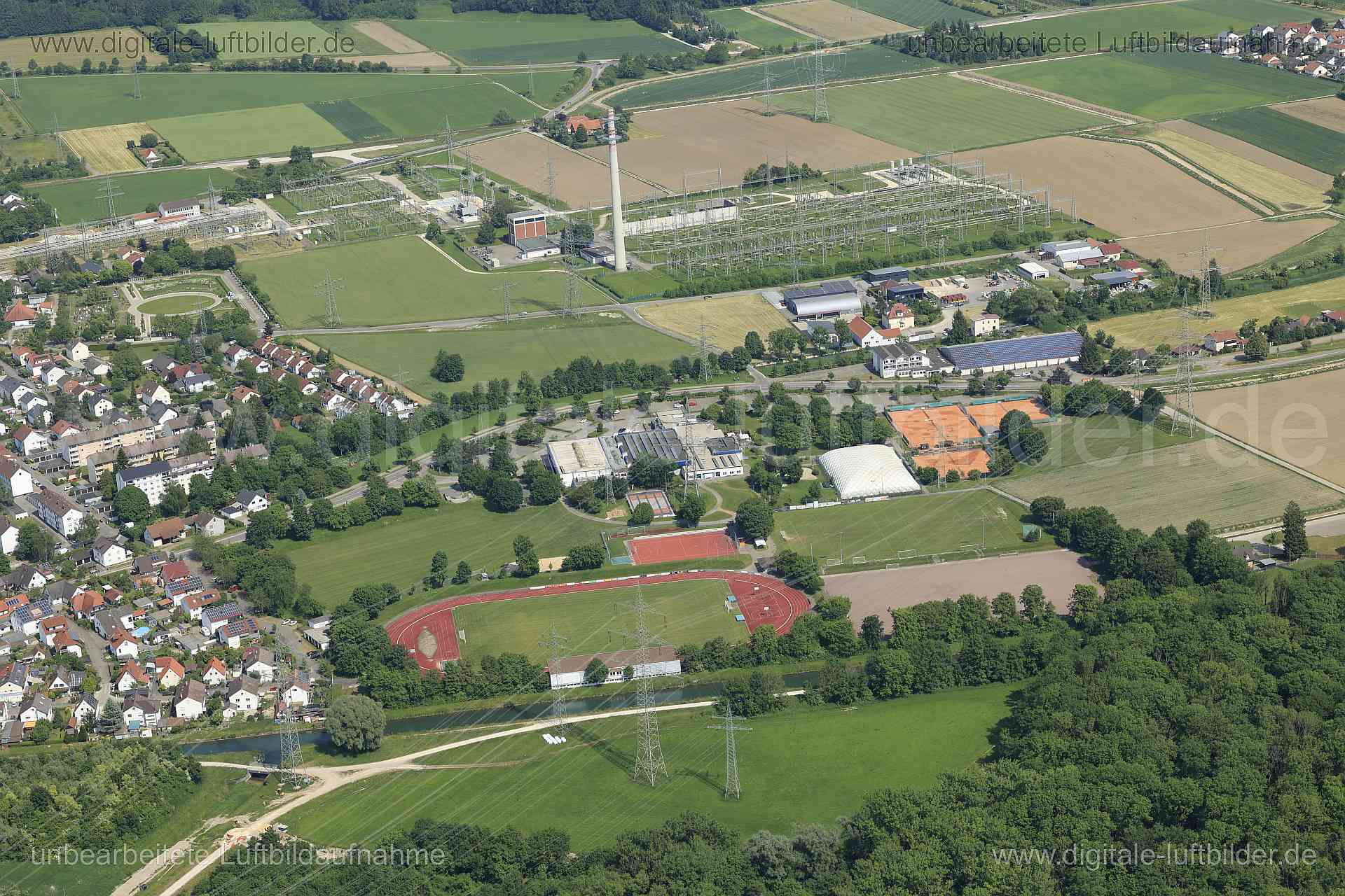 Luftaufnahme Karl-Eychmüller-Stadion in Vöhringen | Schwaben, Bayern