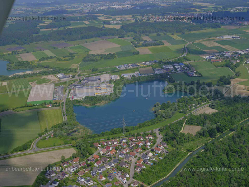Luftaufnahme Vöhringer See in Vöhringen | Schwaben, Bayern