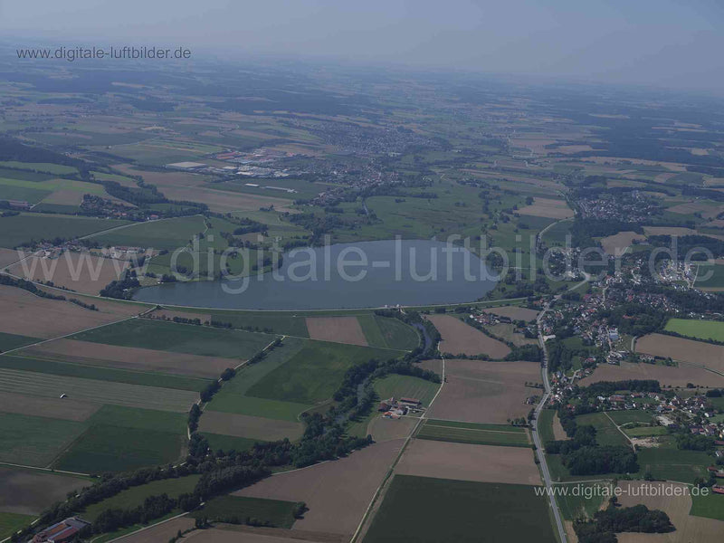 Luftaufnahme Vilstalsee in Warth | Niederbayern, Bayern