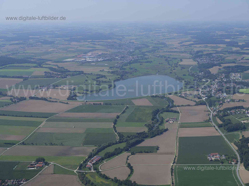 Luftaufnahme Vilstalsee in Warth | Niederbayern, Bayern
