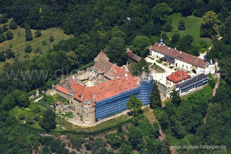 Luftaufnahme Schloss Frankenberg in Weigenheim | Mittelfranken, Bayern