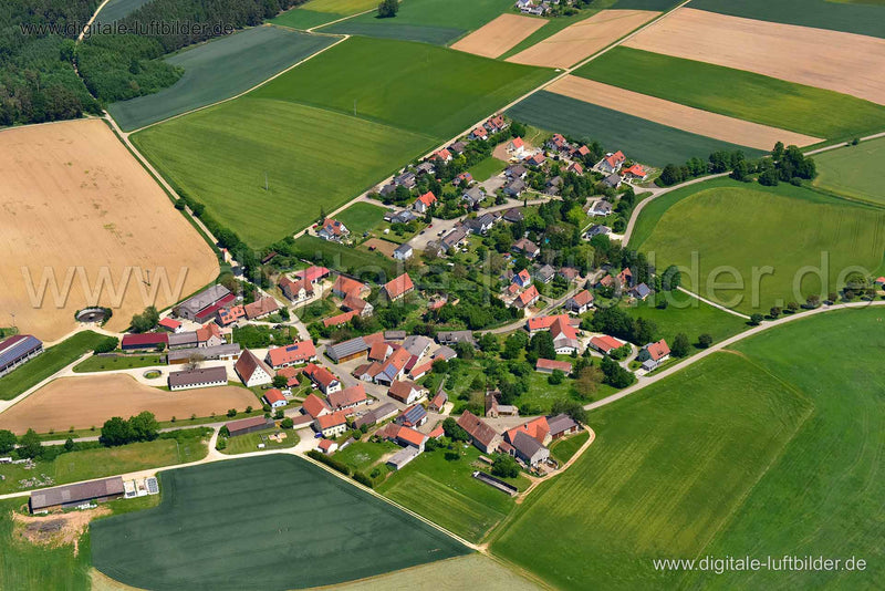 Luftaufnahme Ellingen - Hörlbach in Weißenburg | Mittelfranken, Bayern
