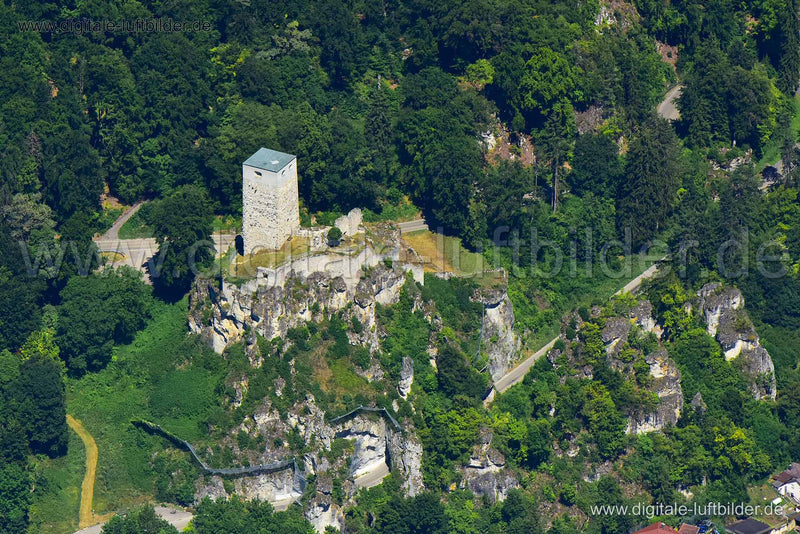 Luftaufnahme Burg Wellheim in Wellheim | Oberbayern, Bayern