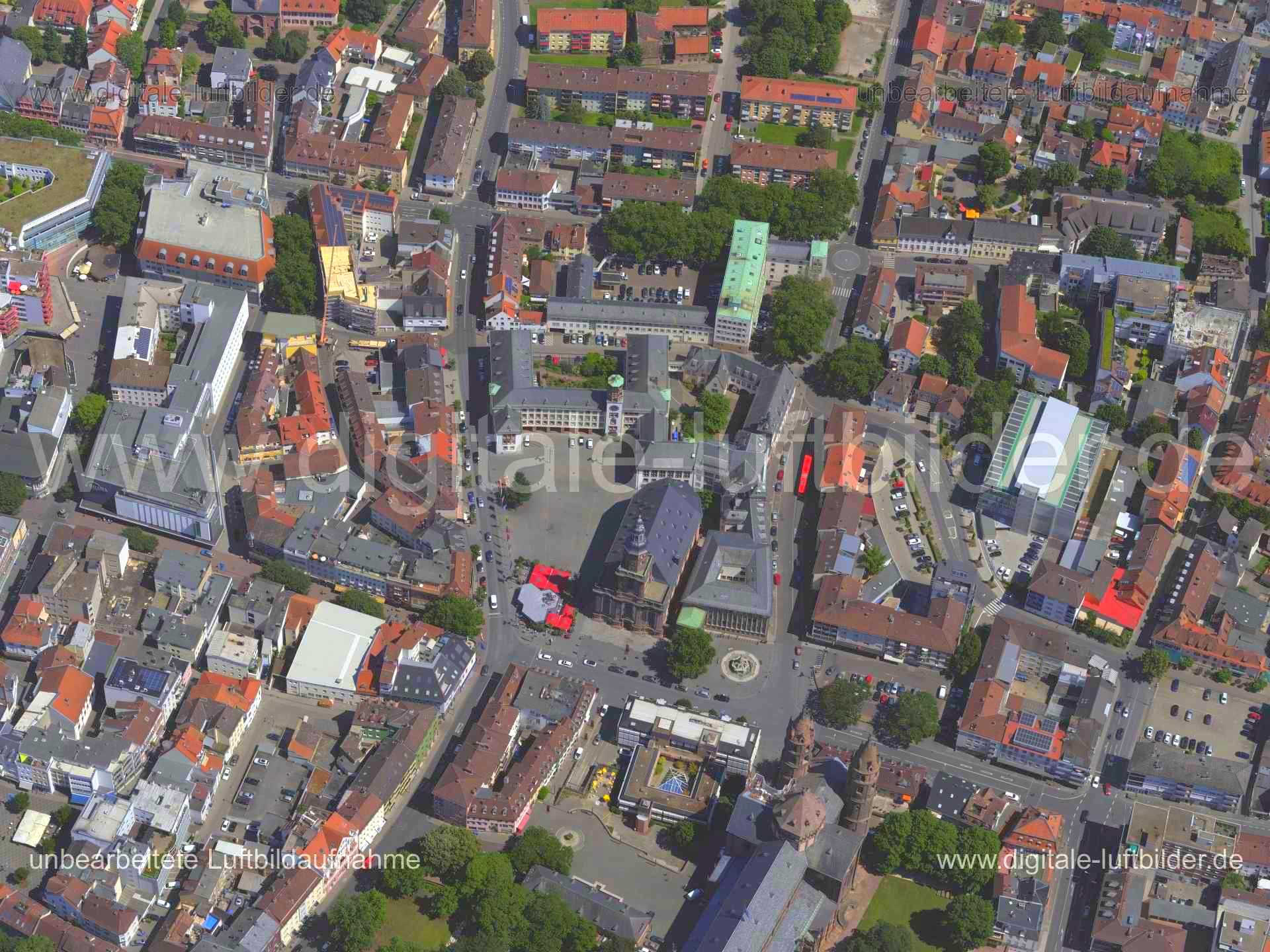 Luftbild Stadtzentrum Worms, Worms