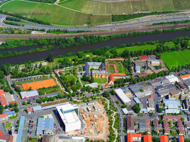 Luftaufnahme Exerzitienhaus Himmelspforten in Würzburg | Unterfranken, Bayern