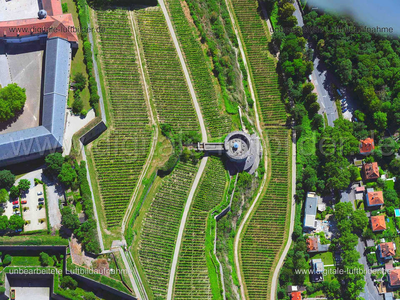 Luftaufnahme Festung Marienberg in Würzburg | Unterfranken, Bayern