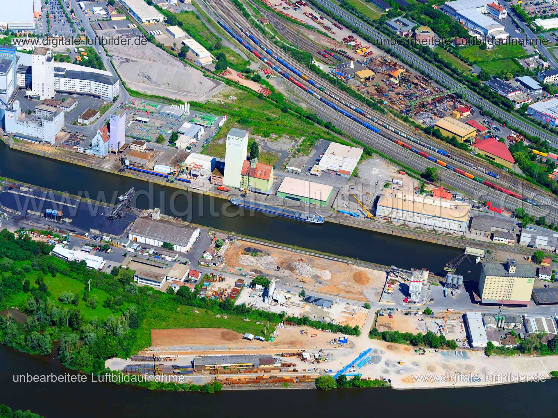 Luftaufnahme Hafen Würzburg in Würzburg | Unterfranken, Bayern