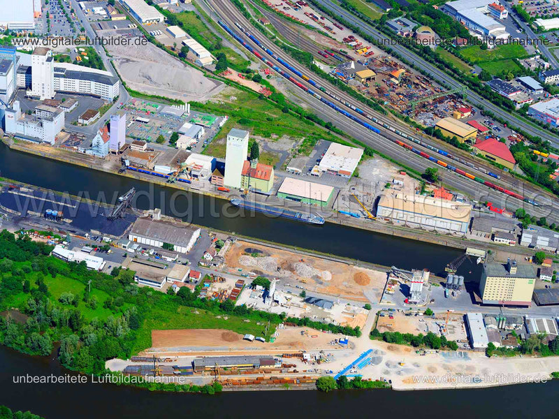 Luftaufnahme Hafen Würzburg in Würzburg | Unterfranken, Bayern