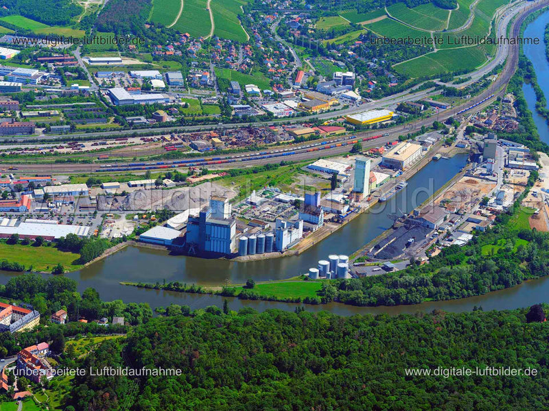 Luftaufnahme Hafen Würzburg in Würzburg | Unterfranken, Bayern