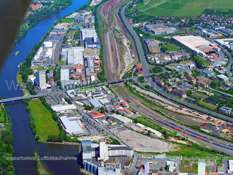 Luftaufnahme Neuer Hafen Würzburg in Würzburg | Unterfranken, Bayern