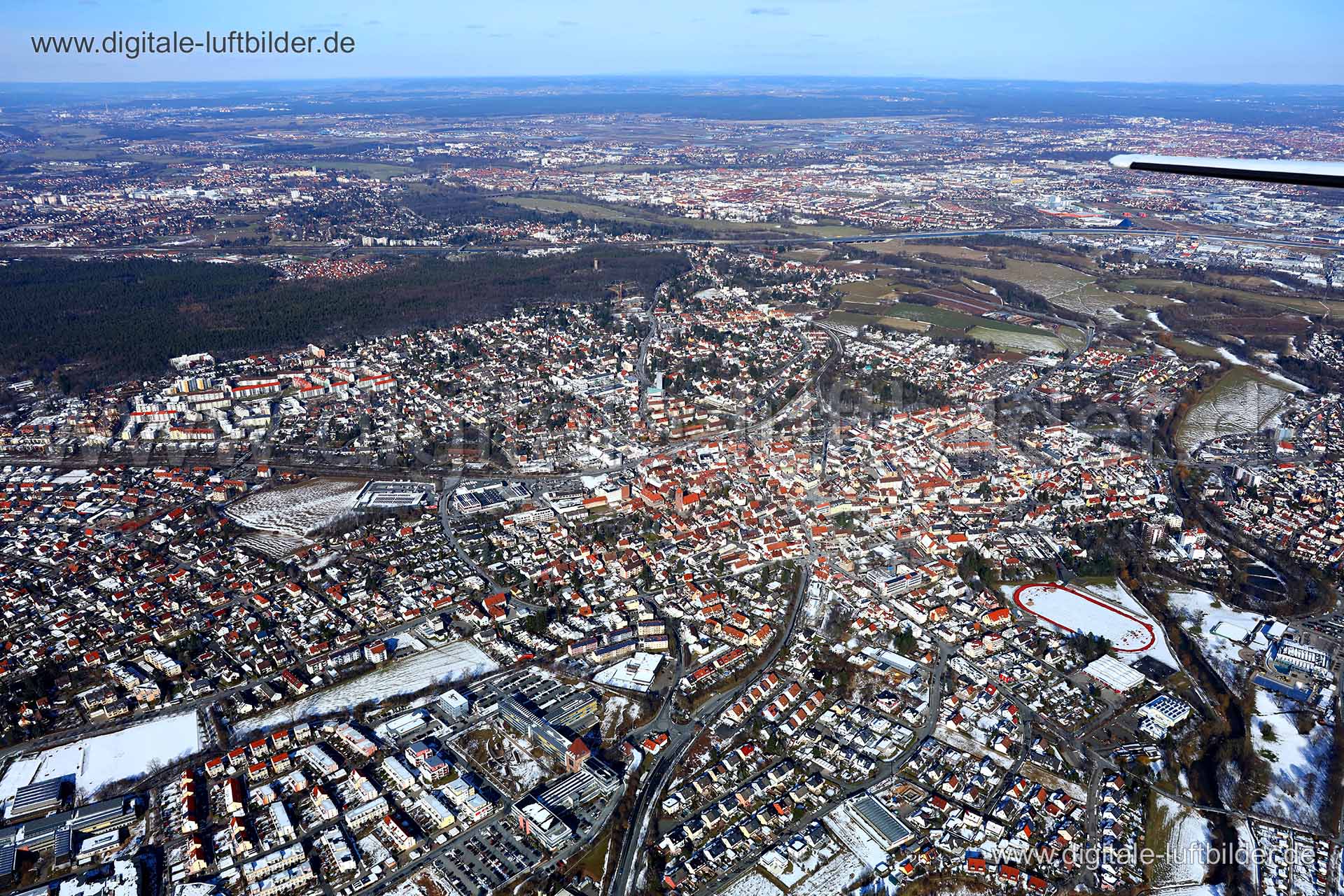 Luftbild Zirndorf Ortskern